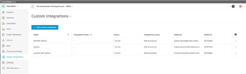 acc integrations